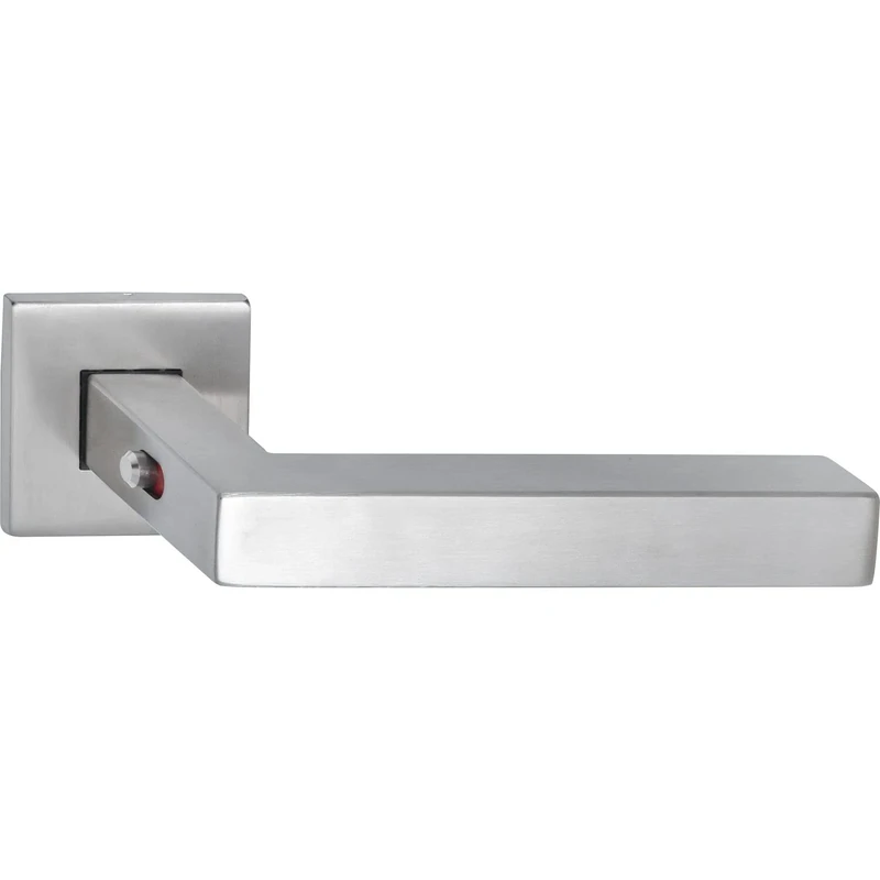 MARCHESI Square Door Handle Pair Lockable Door Thickness 50-57 mm Matte Stainless Steel