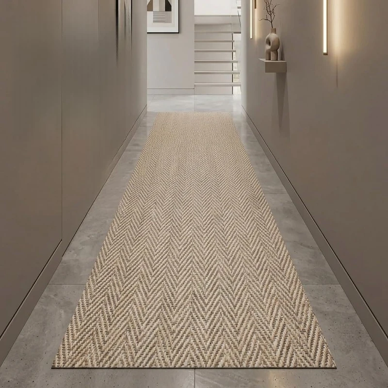 Tadi & Imperio1979 Vinilica Spiga Carpet for Kitchen, Corridor Brown Beige Natural Effect Digital
