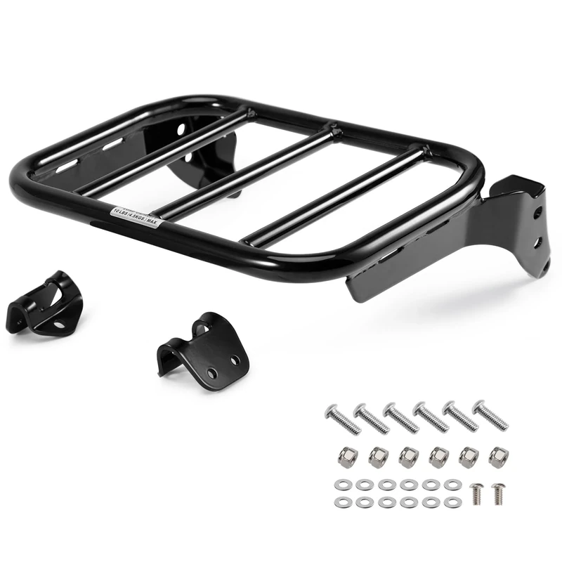 Eumti Luggage Rack for Softail, Backrest Holdfast Sissy Bar Rear Sport Solo Detachable Rear Luggage Rack Fits 2018-2024 Harley Fat Bob FXFB FXFBS Sport Glide FLSBB Low Rider FXLR FXLRS FXLRST