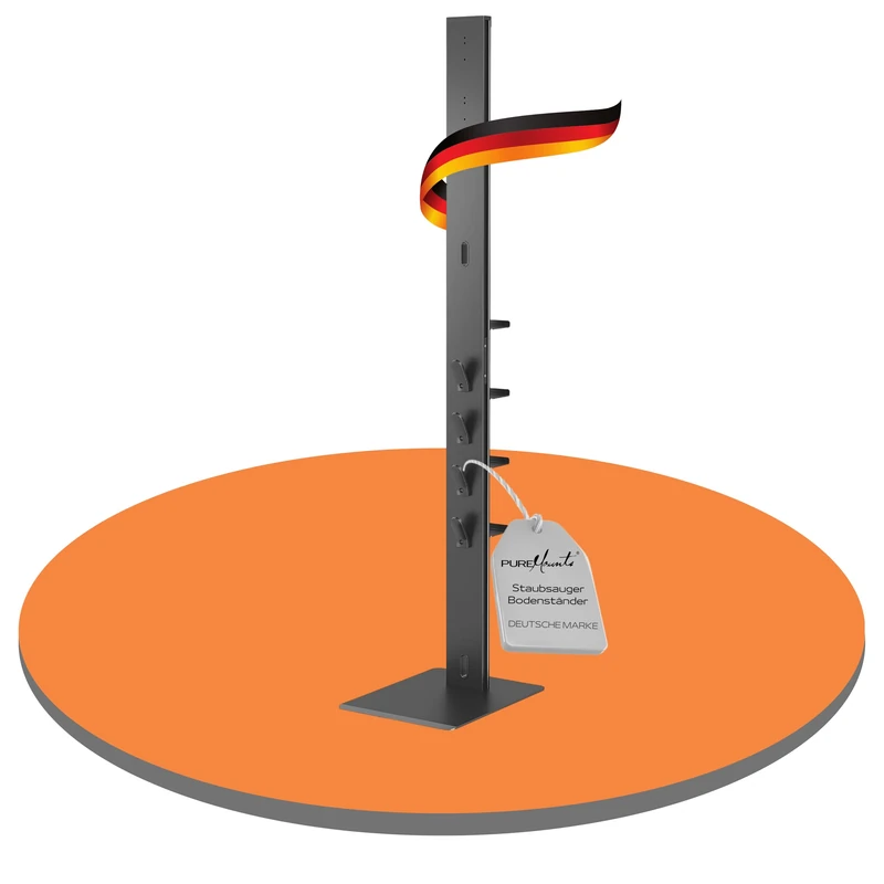 PureMounts PM-VAC-40, Vacuum Cleaner Holder, Black, 8x Zubehör-Halterungen