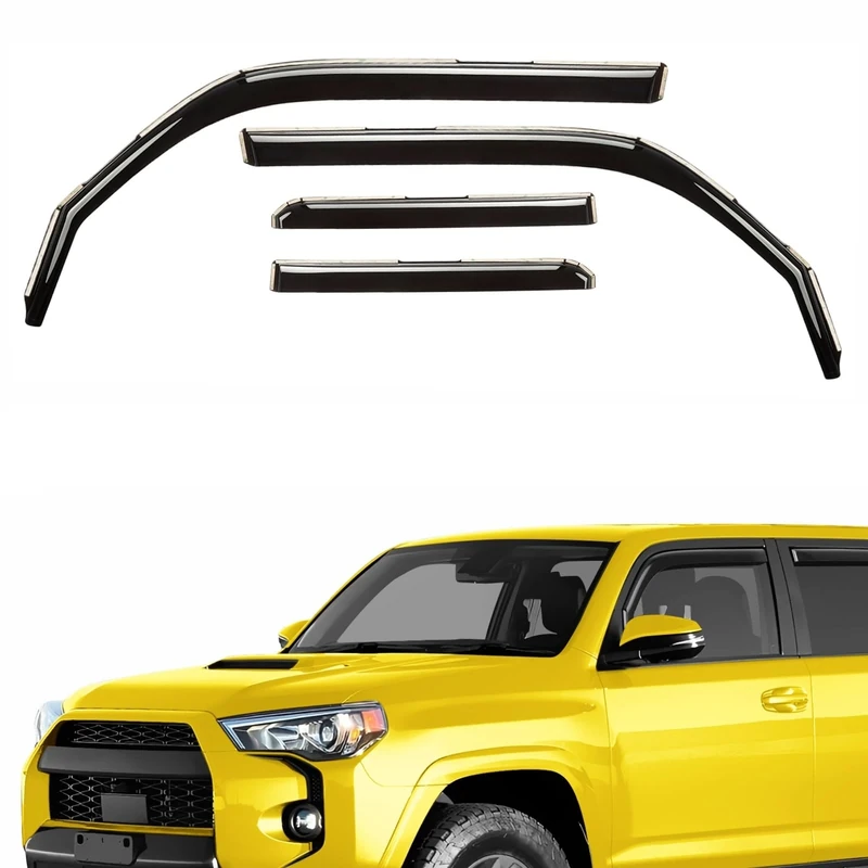 Extra Durable Window Deflectors in-Channel Window Visors Rain Guards Fit for Toyota 4Runner 2010-2024, Sun Visors, Wind Vent Visors, Window Vent Shades, Exterior Car Accessories - 4 pcs. AG0250