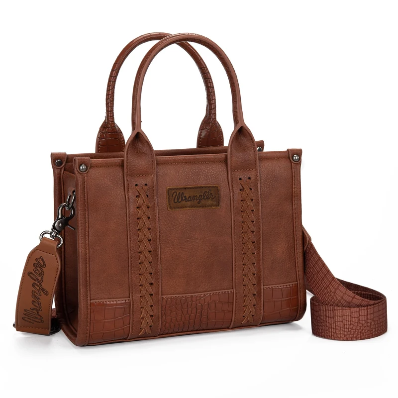MONTANA WEST Wrangler Tote Handbag for Women Cow Print Purse Top Handle Handbags, M Cocoa-guitar Strap, M