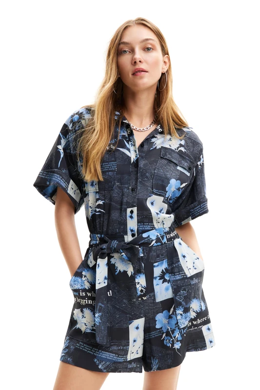 Desigual Women's Jumpsuit_napoles Pants, Blue, S - Image 1