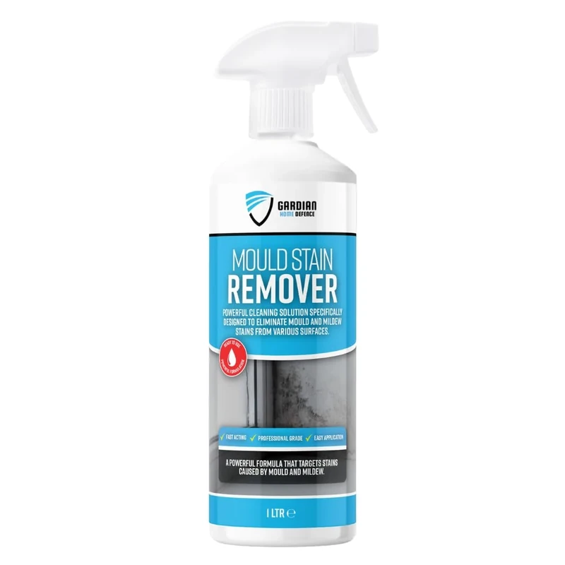 Gardian Mould Remover Spray - 1 Litre - Powerful Anti Mould Spray to Remove Mould and Mildew Stains From Walls, Tiles, and Other Various Surfaces - Fast-Acting, Easy to Use Black Mould Remover