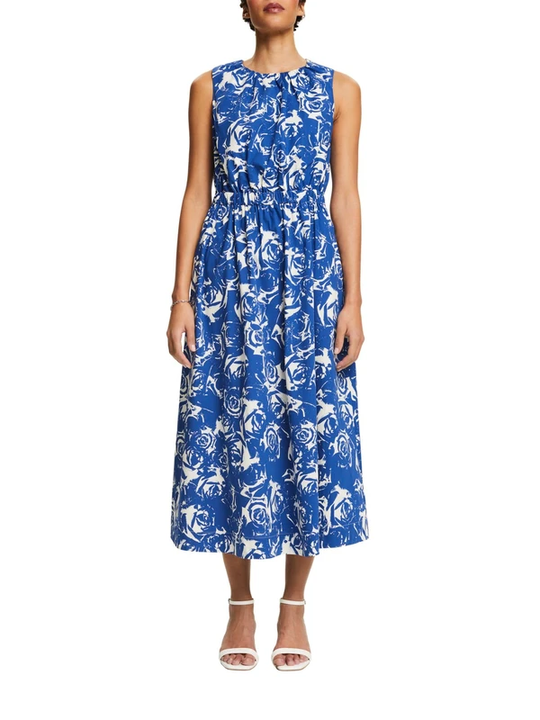 ESPRIT Women's 024ee1e324 Dress, 411/Bright Blue 2, M