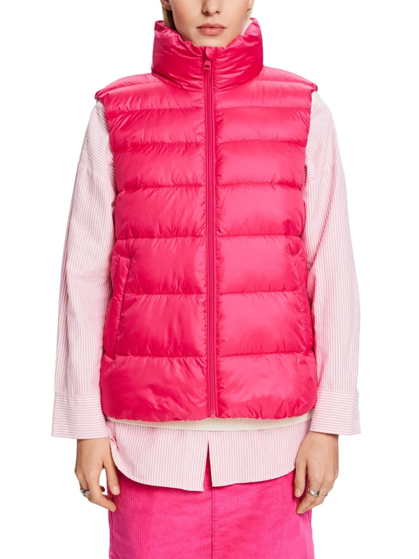 ESPRIT Women's 014EE1H301 Vest, 660/Pink Fuchsia, M, 660/Pink Fuchsia, M