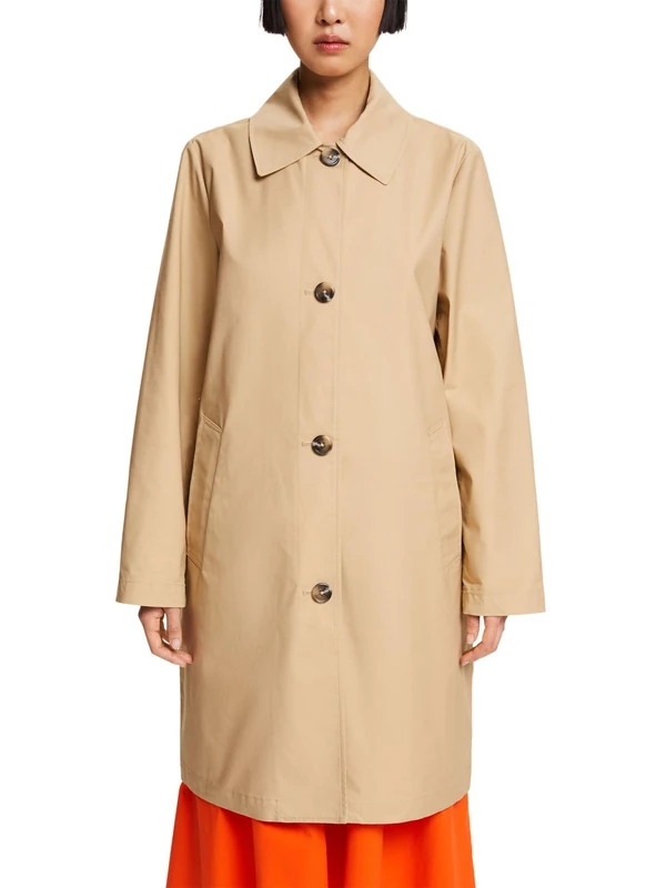 ESPRIT Women's 014EE1G351 Jacket - Beige, Size L