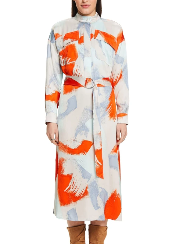 ESPRIT Women's 024ee1e330 Dress, 290/Light Beige, M