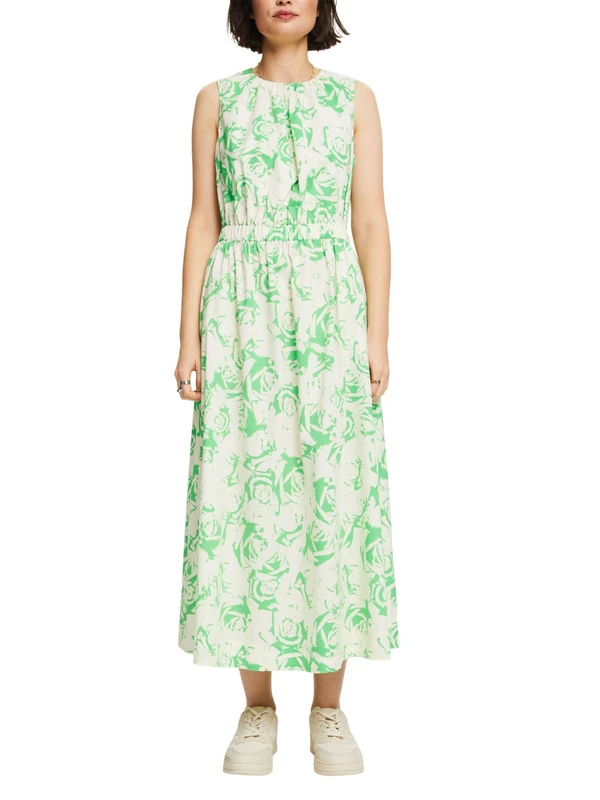 ESPRIT Women's 024ee1e324 Dress, 323/Citrus Green 4, XS