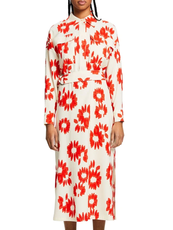 ESPRIT Women's 014ee1e316 Dress, Ice, 6