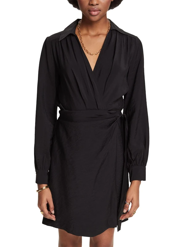 ESPRIT Women's 034ee1e323 Dress, 001/Black, 14