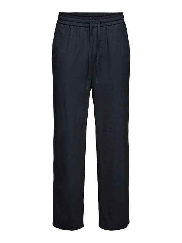 ONLY & SONS Men's Fabric Trousers, Dark Navy, S