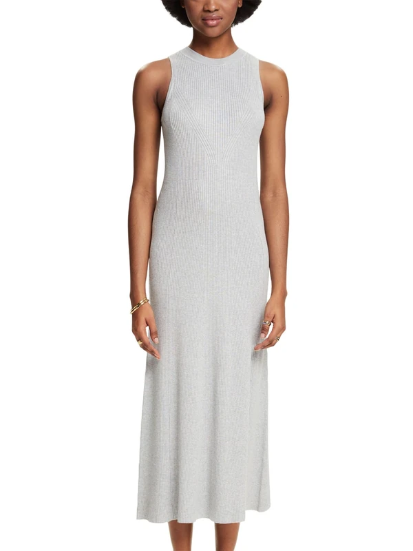 ESPRIT Women's 034ee1e304 Dress, 044/Light Grey 5, XL