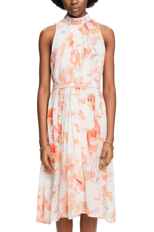 ESPRIT Women's 034ee1e371 Dress, 113/Off White 4, 14