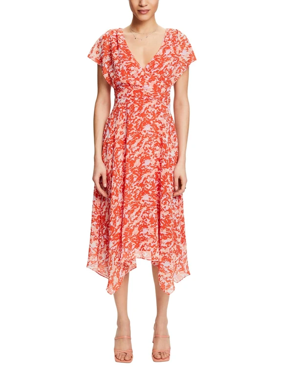 ESPRIT Women's Dress, 854/Pastel Orange, M - Image 1
