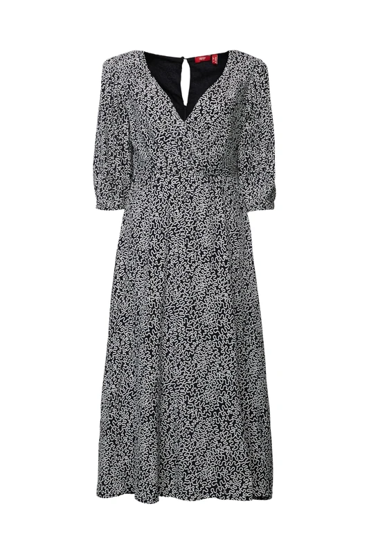ESPRIT Women's 024ee1e331 Dress, 005/Black 5, 14