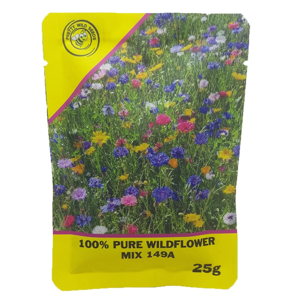 Mix 149a 25g Wild Flower Meadow Pouch Certified Seeds Over 25 Species of Flower NO Grass Amazing Value Bulk Wholesale 25m2
