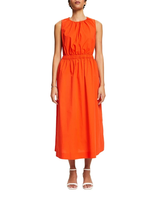 ESPRIT Women's 024ee1e317 Dress, 880/Bright Orange, XL