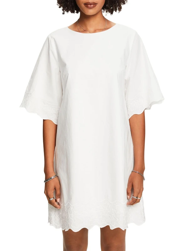 ESPRIT Women's 034ee1e325 Dress, 110/Off White, 16