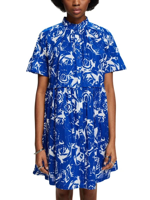 ESPRIT Women's 034ee1e351 Dress, 411/Bright Blue 2, 6