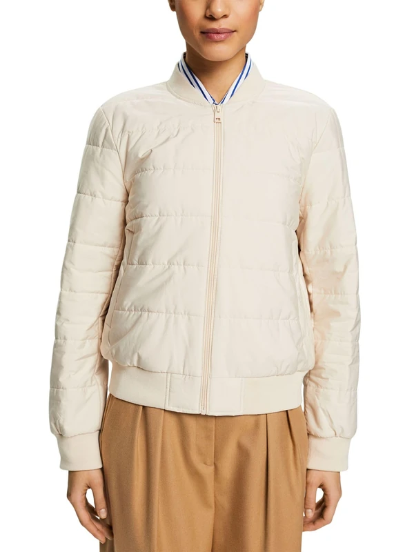ESPRIT Women's 014ee1g367 Jacket, 295/Cream Beige, L