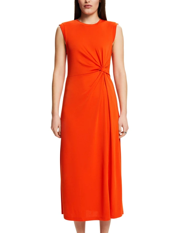 ESPRIT Women's 034ee1e310 Dress, 880/Bright Orange, M