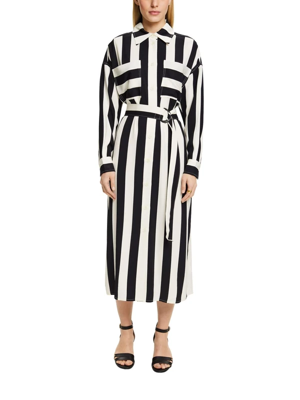 ESPRIT Women's 024ee1e312 Dress, 001/Black, 6