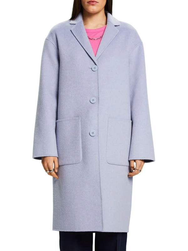 ESPRIT Women's 014ee1g391 Jacket, 445/Light Blue Lavender, M