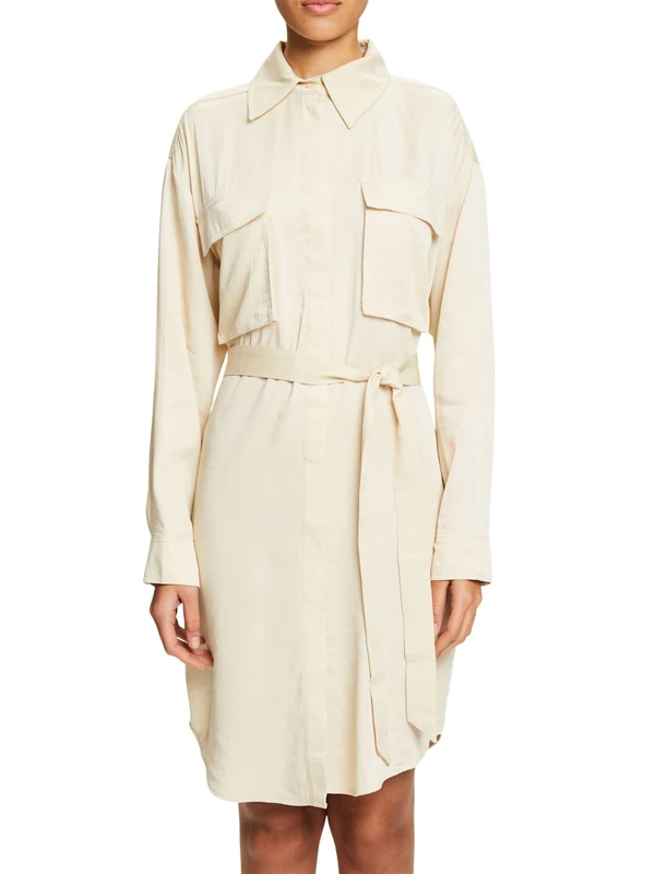 ESPRIT Women's 034ee1e360 Dress, 285/Sand, 8