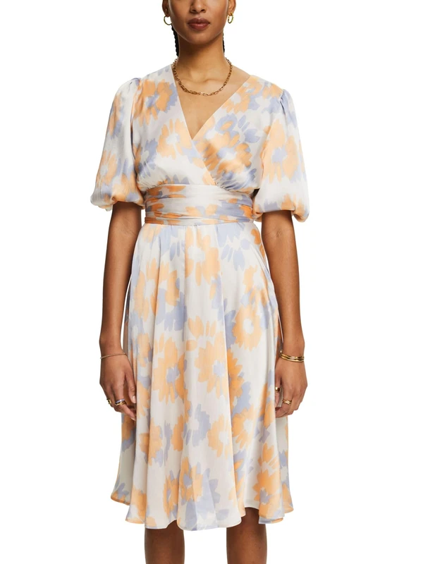 ESPRIT Women's 024ee1e343 Dress, 293/Light Beige 4, 10