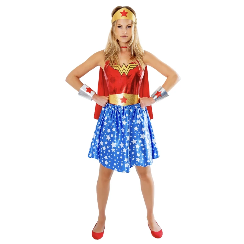 Rubies 1000701XS Wonderwoman Adult Costume Fancy Dress, Women, Multicolour, UK 6-8 Halloween