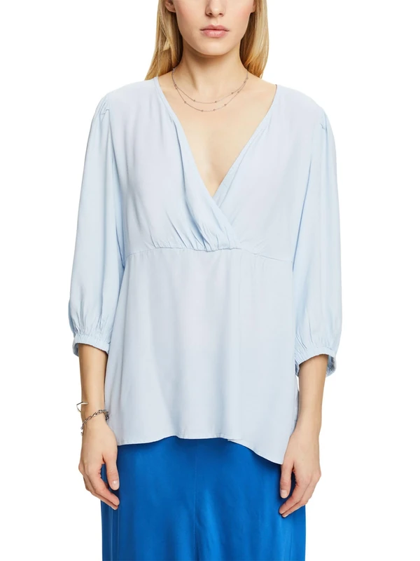 ESPRIT Women's 024ee1f318 Blouse, 440/Light Blue, XXS - Image 1