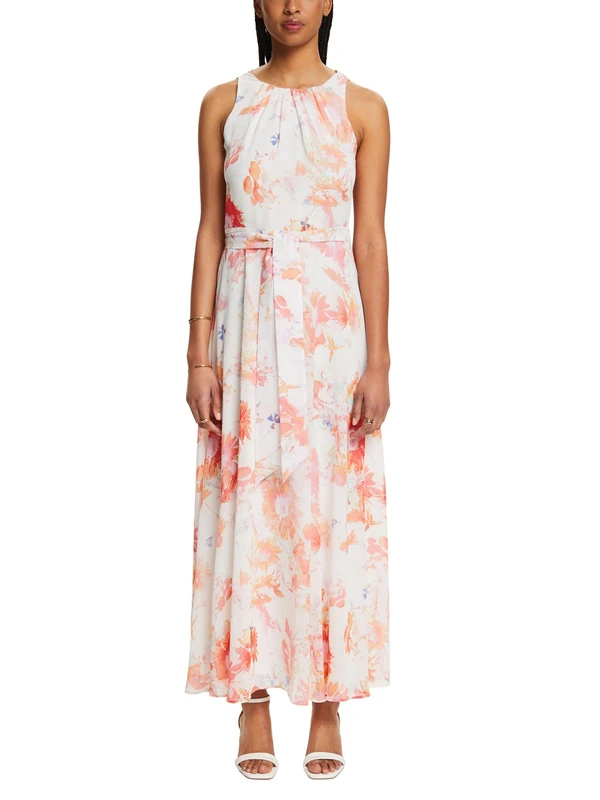 ESPRIT Women's 034ee1e370 Dress, 113/Off White 4, 6