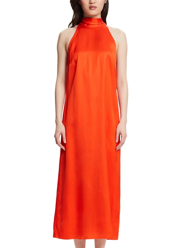 ESPRIT Women's 034ee1e332 Dress, 880/Bright Orange, M
