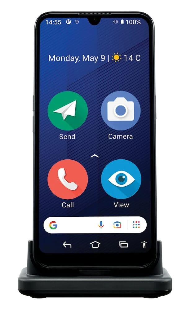 Doro 8200 4G Unlocked Smartphone for Seniors - Easy Mobile Phone - 16MP Camera - Water-resistant Android Phone - 6.1" Display - Assistance Button with GPS - Charging Cradle [UK & Irish Version]