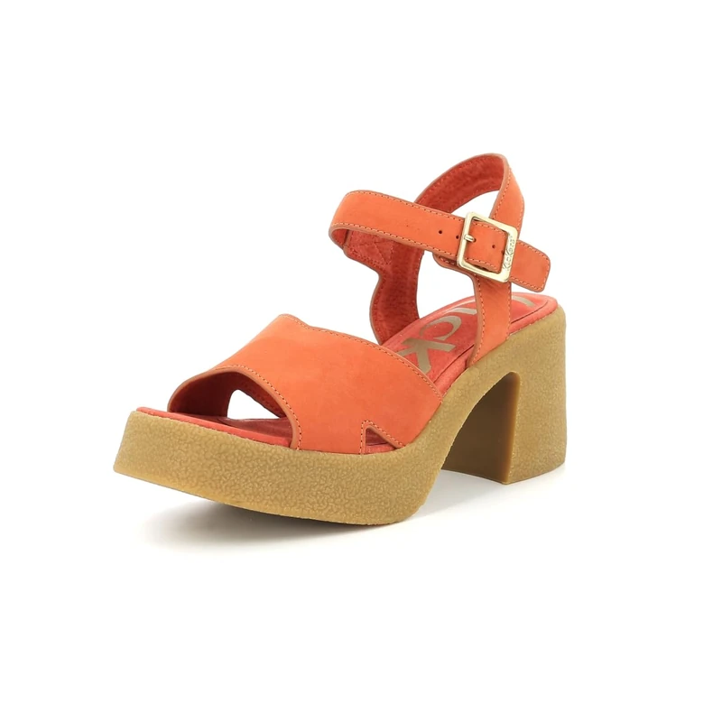 KICKERS Women's Kick Constance Sandals with Heel, Brick Orange, 5 UK
