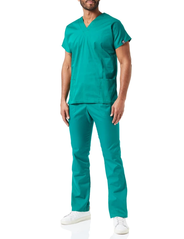 InWhite Men's Medical Jumpsuit 0181, Green, XS