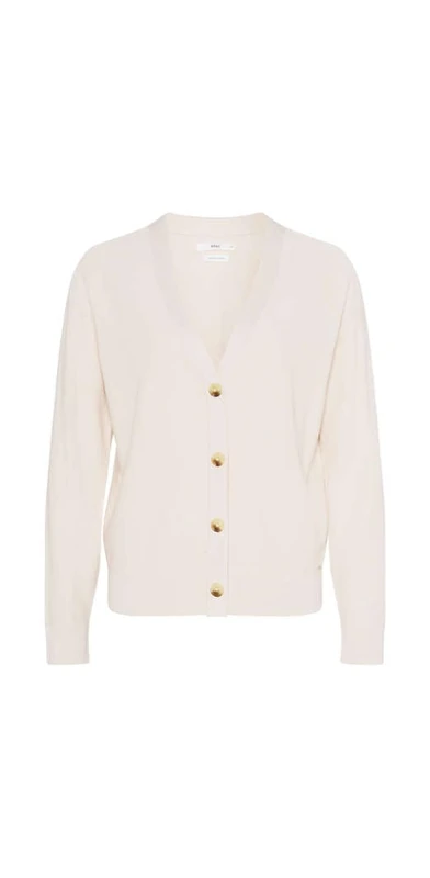 Brax Women's Style Alicia Fine Rib Knit Structure Cardigan Sweater, Light Sand, 18 - Image 1