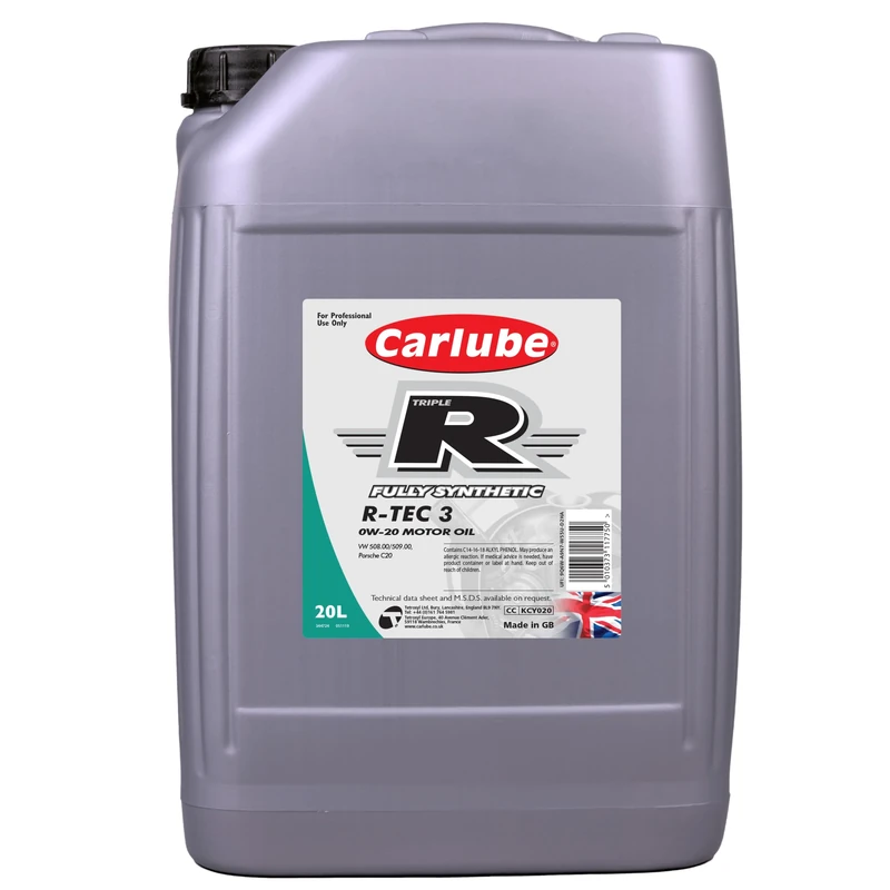 Carlube Triple R 0W-20 ACEA C5 VW Fully Synthetic Engine Oil R-TEC 3 20L