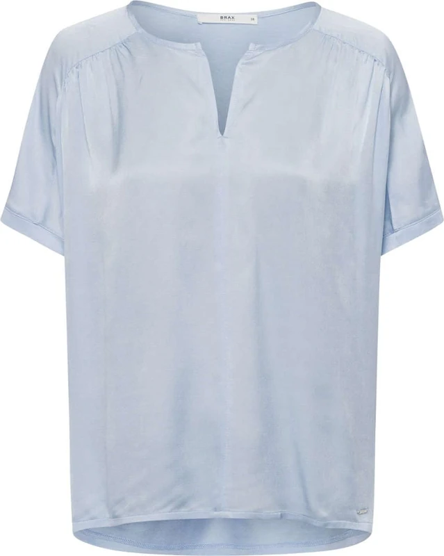 BRAX Women's Style Caelen Cupro Hybrid T-Shirt, Blush Blue, 12 - Image 1