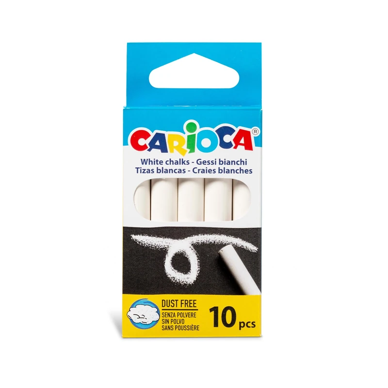 CARIOCA White chalk 10pcs 43553
