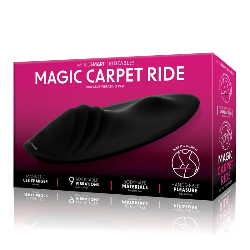 Whipsmart Magic Carpet Ride Vibrator Black 26 cm x 13.5 cm