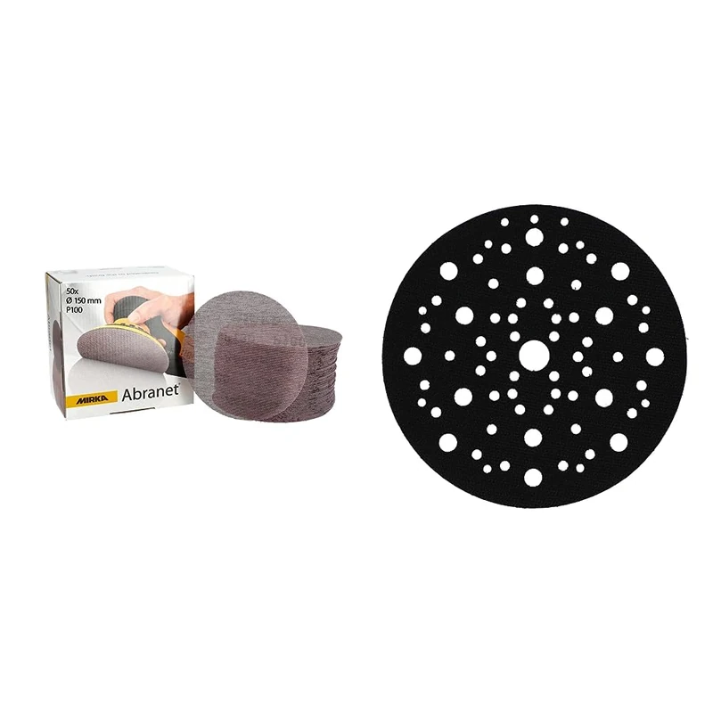 Mirka Abranet net Sanding disc Ø 150 mm Grip/Grit P100 / 50 pcs + Pad Saver Ø150mm / 1pc