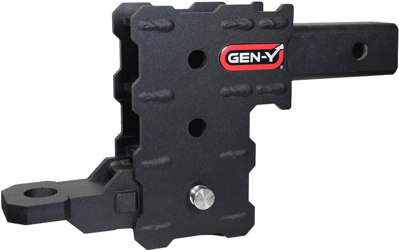 GEN-Y Hitch Trailer Hitch with Ball Mount, Locking Pin, and Clip for 2 Inch Receiver | 4.5 Inch Drop/Rise with 3 Adjustable Tow Positions | 5,000 LB Towing Capacity | 500 LB Tongue Weight