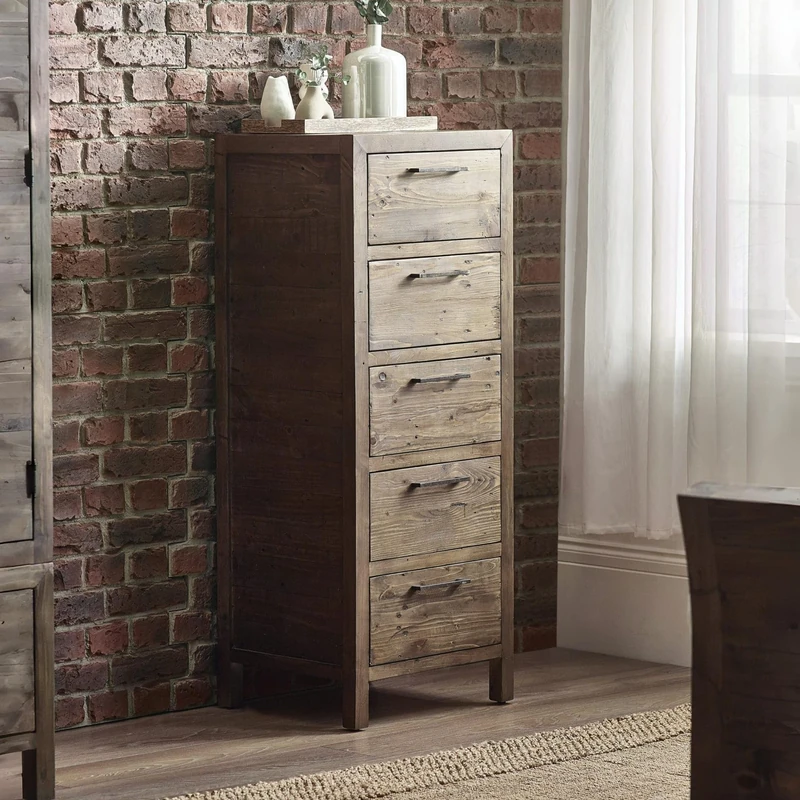 Julian Bowen Chest of Drawers, Cashew, 125 x 48 x 43.5