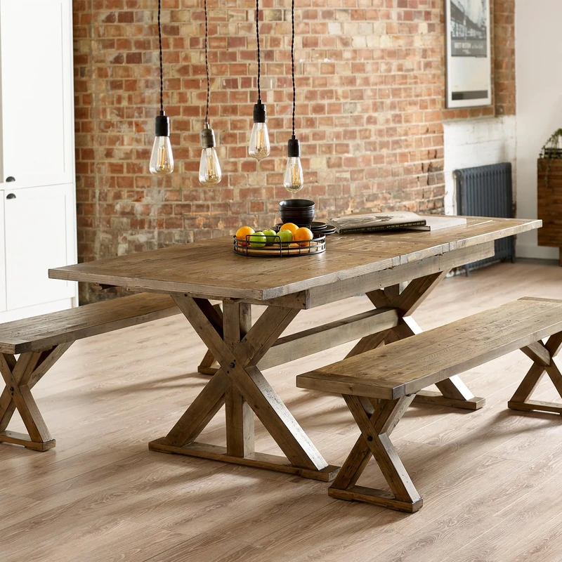 Julian Bowen Dining Table, Cashew, 77.5 x 220 x 97.5