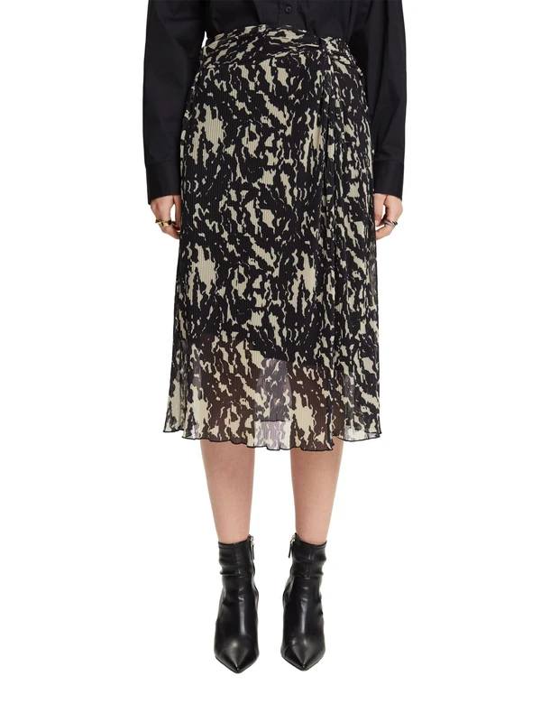 ESPRIT Women's 034ee1d301 Skirt, 002/Black 2, M
