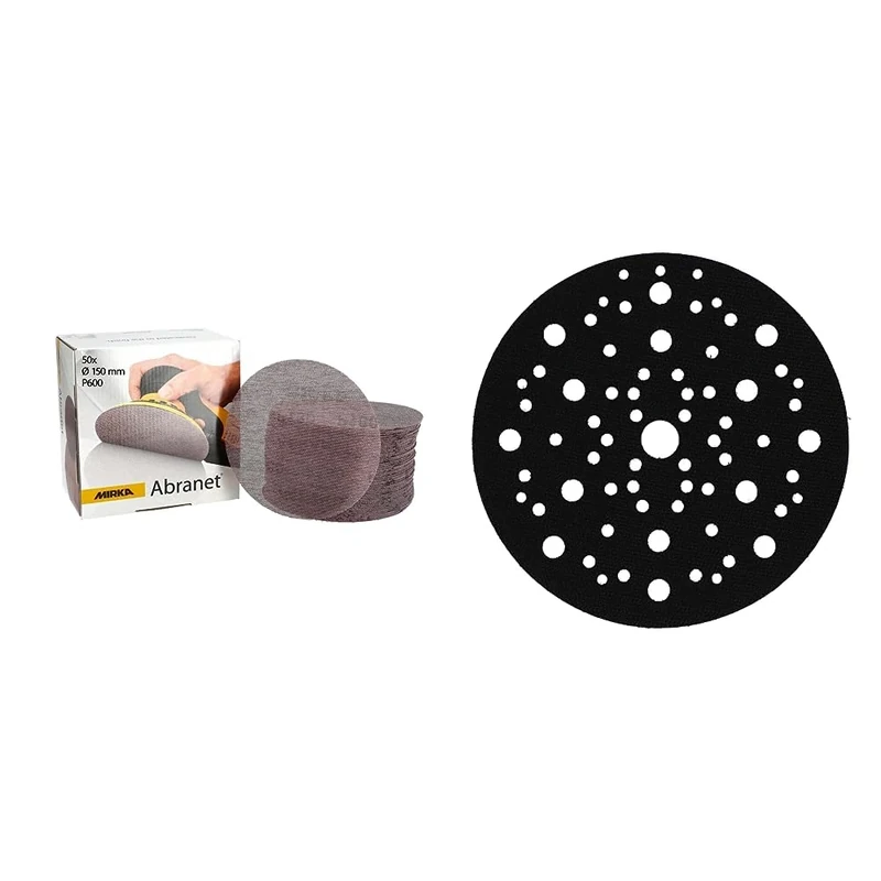 Mirka Abranet net sanding disc Ø 150 mm Grip/Grit P600 / 50 pcs + Pad Saver Ø150mm / 5 pcs