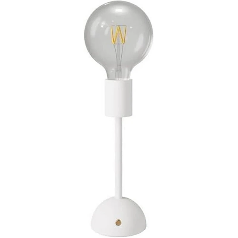 creative cables - Cabless02 Portable Rechargeable Lamp with G125 Globo Bulb - with Bulb, White
