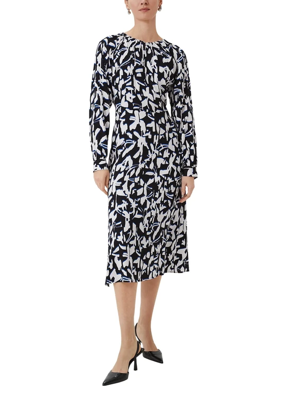 Comma Women's Dress, Black, 44